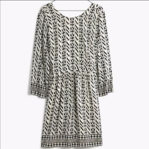 Madewell black and white geometric dress